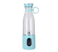 Blender portable, mini blender 500 ml avec 6 lames,es jus, les milkshakes et les smoothies. Rechargeable par USB, écran LED, bleu.
