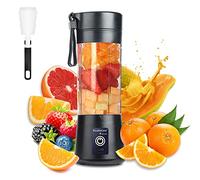Blender Portable,Mini Blender Smoothie pour shakes et smoothies | Mini Mélangeur Portable pour Shakes et Smoothies, jus, 380 ml, 6 lames idéales pour Mélanger, noir