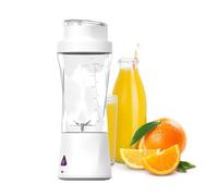 Blender Portable, Mini Mixeur électrique USB, 700ML Mini Blender sans fil avec 6 Lames en Acier Inoxydable, avec Batterie Rechargeable 6000mAh, pour les Fruits, les Smoothies, les Milkshakes (Blanc)