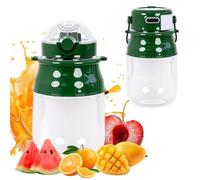 Blender Portable, Mixeur Portable Électrique Avec Lames, Mini Mélangeur pour Smoothies, Presse Agrumes Manuel, Rechargeable par USB Juicer Machine pour Cuisine, Salle de Sport, Bureau (800ml-vert)