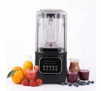 Blender Professionnel 3 L, Silencieux, avec écran Tactile Intelligent et Couvercle Amovible, en Acier Inoxydable. 9 Vitesses et 5 Fonctions pour Milkshakes, Smoothies et Glace pilée. Couleur : Noir.