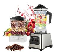 Blender Professionnel 800W | Moteur 2700RPM | 4 Lames Acier & 15 Vitesses | 2L + 0.5L | Pour Glace Pilée, Smoothies & Cocktails
