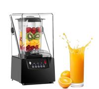 Blender professionnel insonorisé 2200W, 2L grande capacité, 6 lames inox, broyeur glace, fruits congelés, mixeur multifonction pour café, restaurant, cuisine