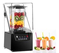 Blender professionnel silencieux 2200W avec couvercle transparent, 2L bol grande capacité, 6 lames inox, broyeur glace, mixeur multifonction smoothies, soupes