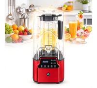 Blender Professionnel Silencieux Avec Pichet De 2,3 L (80 Oz), 2200 W, Autonettoyant Et Haute Vitesse, Idéal Pour Les Purées, La Glace Pilée, Les Milkshakes Et Les Smoothies, Rouge.