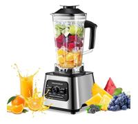 Blender Puissant 6000W, Mixeur Multifonction 2L+0.5L, Blender Smoothie Professionnel Avec 9 Vitesses Et Lames En Acier Inoxydable