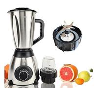 Blender Shiro 800 W Gobelet en acier inoxydable 1,5 l, 5 vitesses et fonction impulsion - Verre moulin en verre