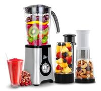 Blender Smoothie 1.25L, 380W Mini Blender Cuisine, 5-in-1 Mixeur Blender pour Milk-Shake, Jus de Fruits et Légumes, Blender Portable pour Sport, Voyage et Maison