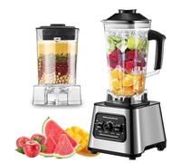 Blender Smoothie 2,5 L, Mixeur broyeur avec 4 lames en acier inoxydable tranchantes, 15 vitesses, fonction autonettoyante, blenders pour cuisine