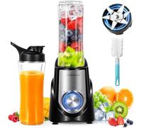 Blender Smoothie 400 W,Mixeur Blender avec BPA-Free Portables de 600ml,Mini Blender Electrique Multifonctionnel avec 6 Lames en Acier Inoxydable pour Smoothie Milk-shake Fruits