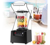 Blender Smoothie Maker 2200 W avec boîtier sonore, mélangeur commercial, capacité de 1,8 l, minuteries préréglées, lames tranchantes en acier inoxydable pour glace, fruits, noix, secouer