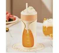 Blender - Smoothie Maker - Smoothie Maker Portable To Go - Mini Blender sans fil Rechargeable - 450 ml - Crème Orange Étiquette
