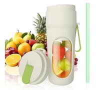 Blender Smoothie, Mini Mixeur Smoothie 450 ml, Appareil a Smoothies avec 12 Lames, Fresh Juice Blender Portable, Petit Blenders USB pour Cuisine, Salle de Sport, Bureau (1500 mAh, Vert)