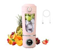 Blender Smoothie, Mini Mixeur Smoothie 700 ml, Petit Mixeur Portable USB avec 12 Lames, Fresh Juice Blender Portable, pour Cuisine, Salle de Sport, Bureau (1500 mAh, Rose)