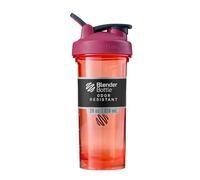 BlenderBottle Shaker Bottle Pro Series Parfait pour les milkshakes protéinés et le pré-entraînement, 800 ml, corail pleine couleur