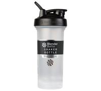 BlenderBottle Shaker Classic V2 avec Boule en Acier Inoxydable, Parfait pour Les Boissons protéinées, Passe au Lave-Vaisselle, 830 ML, Transparent/Noir