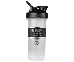 BlenderBottle Shaker Classic V2 avec Boule en Acier Inoxydable, Parfait pour Les Boissons protéinées, Passe au Lave-Vaisselle, 830 ML, Transparent/Noir
