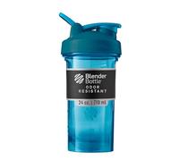 BlenderBottle Shaker Pro Series Bouteille parfaite pour les milkshakes protéinés et le pré-entraînement, 710 ml, bleu océan