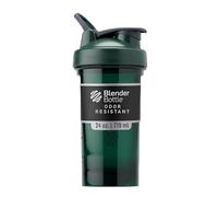 BlenderBottle Shaker Pro Series Bouteille parfaite pour les milkshakes protéinés et le pré-entraînement, 710 ml, vert