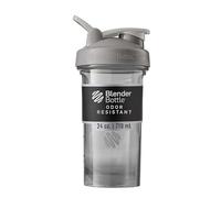 BlenderBottle Shaker Pro Series Bouteille parfaite pour les milkshakes protéinés et le pré-entraînement, 710 ml, gris fumé