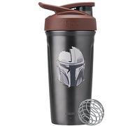 BlenderBottle Star Wars Strada Bouteille d'eau isotherme en acier inoxydable avec fouet métallique, 710 ml, casque mandalorien