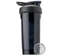 BlenderBottle Strada Gourde en Tritan avec blenderBall, convient comme shaker à protéines, sans BPA, graduée jusqu'à 600 ml, capacité 820 ml, noire, 273 g