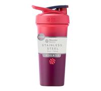 BlenderBottle Strada Sleek Shaker Cup Gourde Metal Bouteille d'eau isotherme en acier inoxydable avec fouet métallique, 750 ml, orange sangria