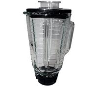 Blendin Lot de 5 bocaux carrés en verre avec lame, joint, base, couvercle Compatible avec les mélangeurs Oster