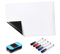 Blendura A3 Tableau Blanc Magnetique Tableau Magnetique Frigo 5 Stylos | Tableau Blanc Effacable Marqueurs Et Effaceur pour Planning Semaine Frigo, Cuisine Liste, Mémo Aimanté