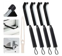 Blendura Brosse Joint Carrelage Lot de 4, Ultra-Minces de 3 mm Brosses de Nettoyage Interstices à Poils Durs avec Manche Ergonomique pour Salle de Bain, Cuisine, Rails de Fenêtre, Toilettes, l'évier