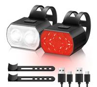 Blendura Lumiere Vélo LED Avant et Arrière, USB Rechargeable, 6+6 Modes