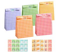Blendura Sac Cadeau, 40 Pcs Sac Anniversaire Enfant avec 40 Autocollants, Sachet Cadeaux pour Anniversaires Enfant, Sachet Bonbons Anniversaire Sac Cadeau Petit Format