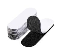 Blendura Scratch Autocollant Double Face, 10 Paires 3 x 10 cm, Noir | Fixation autocollante sans perçage pour mur, métal, plastique et verre, pour rangement, bricolage, maison et bureau