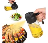 Blendura Spray Huile Cuisine, 2 en 1 Vaporisateur Huile 470ml, Pulverisateur Huile Cuisine Verre, Pulvérisateur Huile d'olive Spray Huile Cuisine Air Fryer pour Cuisiner, Griller, Salade, Pâtisserie