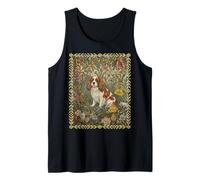 Blenheim Cavalier King Charles Spaniel Vintage Floral Débardeur