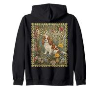 Blenheim Cavalier King Charles Spaniel Vintage Floral Sweat à Capuche
