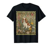 Blenheim Cavalier King Charles Spaniel Vintage Floral T-Shirt