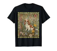 Blenheim Cavalier King Charles Spaniel Vintage Floral T-Shirt Graphique avec Valeur