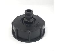 BlesConi Adaptateur de bouchon de réservoir IBC en plastique noir S60x6, connecteur de tuyau d'arrosage pour systèmes de stockage d'eau de pluie (1,9 cm)