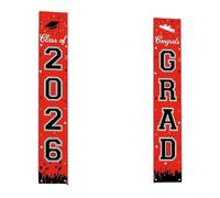 BlesConi Bannière Blue Class of 2026, 33 x 180 cm, en polyester, décorations de remise de diplôme pour fête, fournitures festives (C)