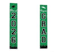 BlesConi Bannière Blue Class of 2026, 33 x 180 cm, en polyester, décorations de remise de diplôme pour fête, fournitures festives (F)