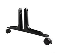 BlesConi Base de protection d'écran mobile en aluminium robuste avec freins pour chauffage infrarouge - Séparateur en verre - Pour bureau et maison - Noir