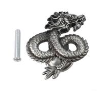 BlesConi Bouton de placard en alliage de zinc en forme de dragon pour meubles et portes d'enfants (étain antique)