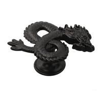 BlesConi Bouton de placard en alliage de zinc en forme de dragon pour meubles et portes d'enfants (noir)