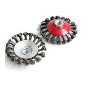 BlesConi Brosse métallique rotative pour meuleuse d'angle, style torsade pour montage M14 (100 mm)