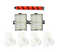 BlesConi Brosse rouleau souple avec filtres en feutre mousse pour Shark HZ500 Series HZ2002 pour DUOCLEAN pour aspirateurs filaires Powerfins