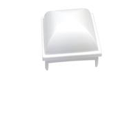BlesConi Cache-trous de clôture de piscine en polypropylène blanc lisse pour poteaux carrés de 3,8 cm, compatible avec les piscines hors sol Kayak JW Esther Williams