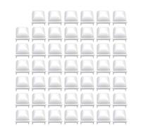 BlesConi Cache-trous de clôture de piscine en polypropylène blanc lisse pour poteaux carrés de 3,8 cm, compatible avec les piscines hors sol Kayak JW Esther Williams