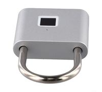 BlesConi Cadenas intelligent à empreintes digitales avec chargement USB, serrure de porte étanche sans clé pour armoires, bagages et vélos (argent)