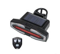 BlesConi Clignotant solaire de vélo avec télécommande sans fil et pour klaxon, lumière de sécurité LED multi-mode pour vélo urbain (A)